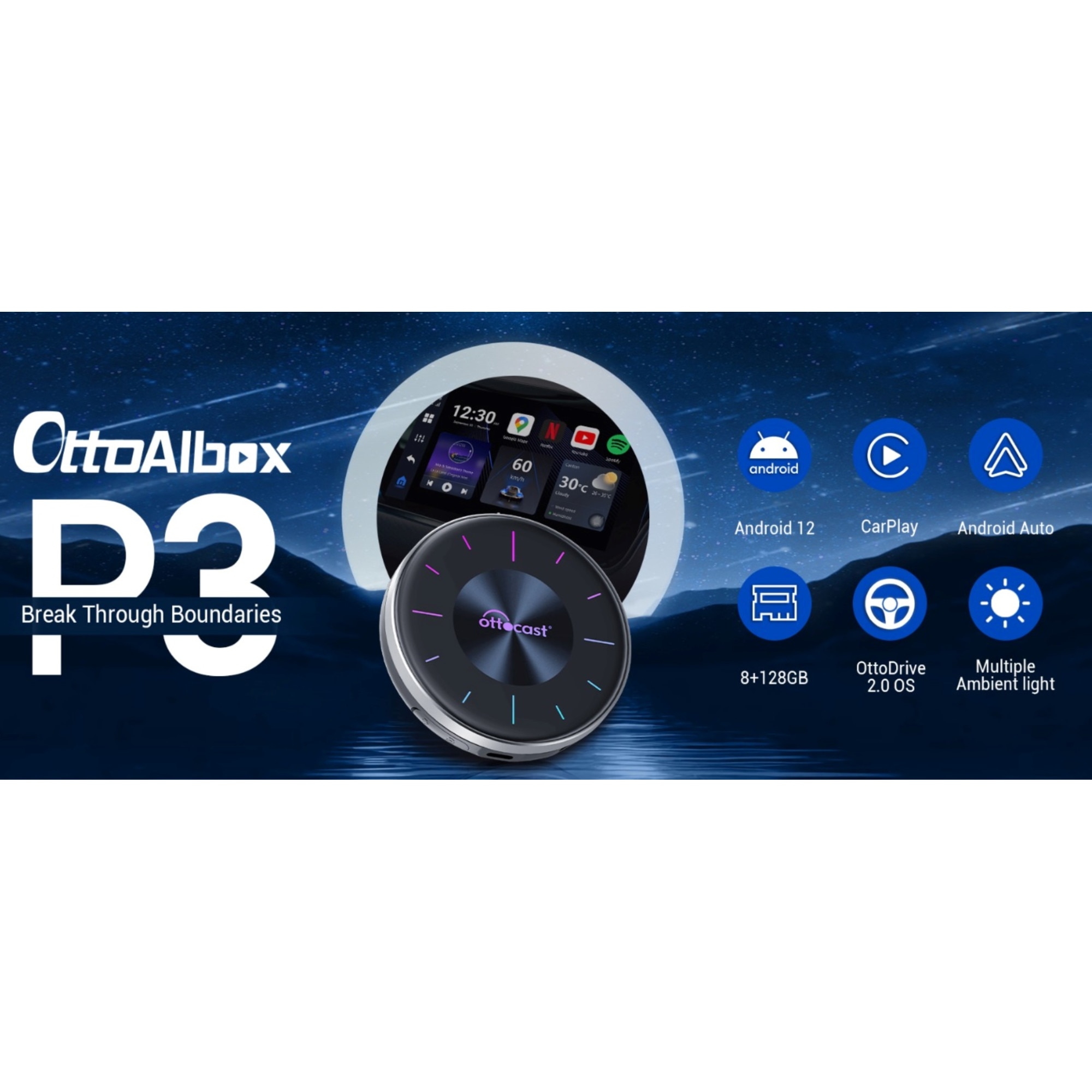 Adaptor wireless, compatibil cu Apple Carplay si Android Auto