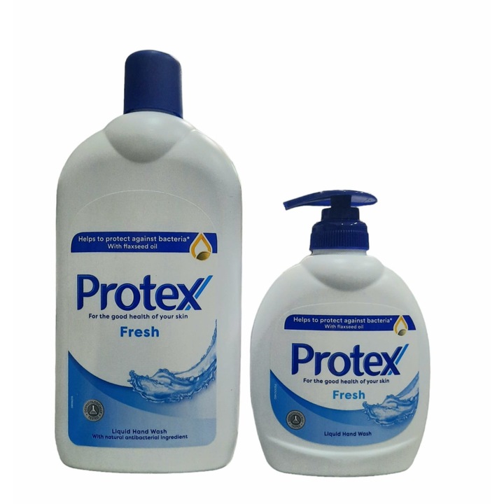 Опаковка течен сапун Protex Fresh, 300 ML и Резервен течен сапун Protex Fresh, 700 ML