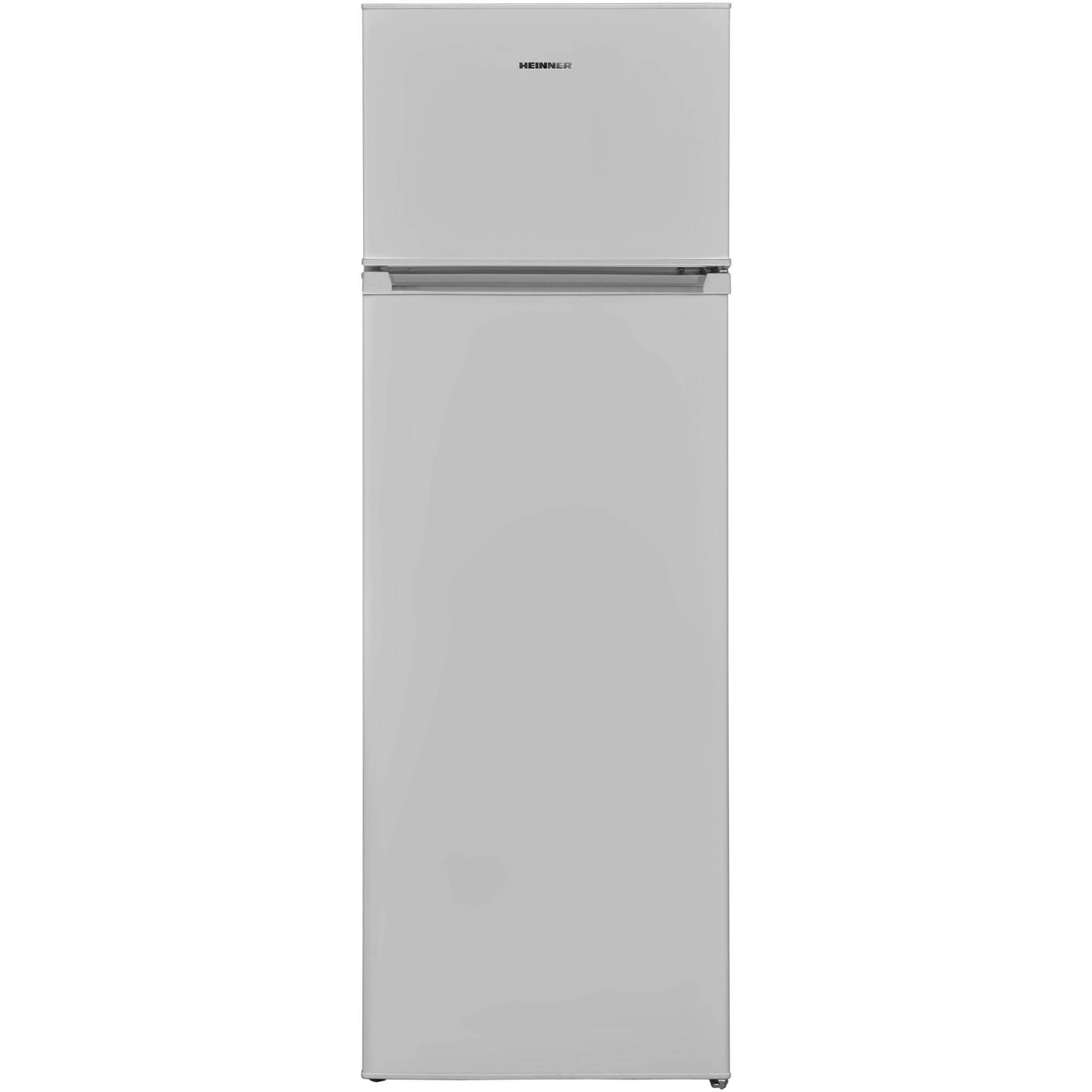 Frigider cu doua usi Heinner HF-V242SE++, 242 l, Less Frost, Clasa E, Control mecanic, Iluminare LED, H 160 cm, Argintiu