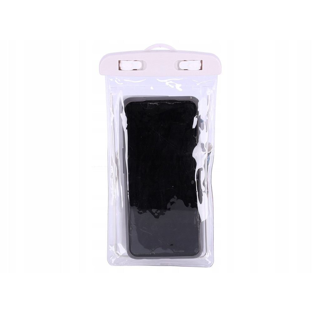 Husa subacvatica waterproof cu snur pentru telefoane, culoare alba