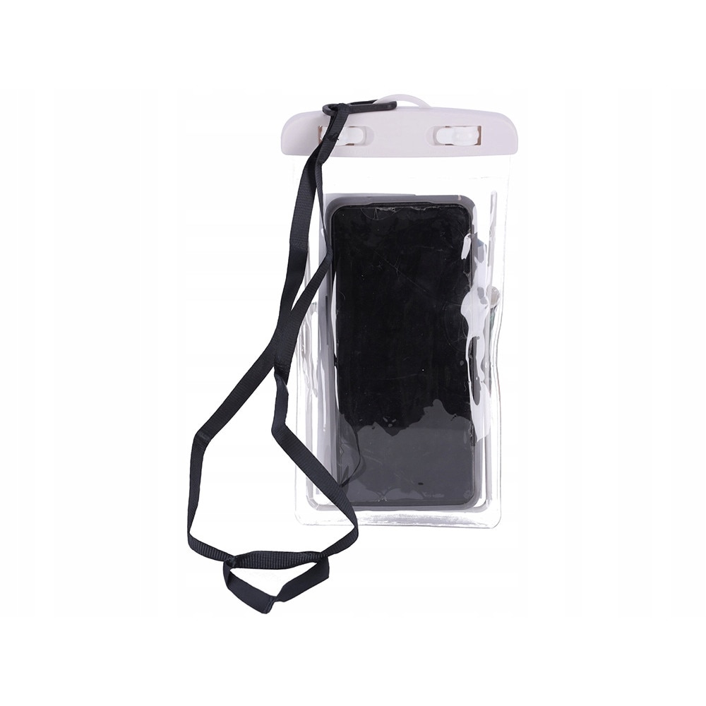 Husa subacvatica waterproof cu snur pentru telefoane, culoare alba