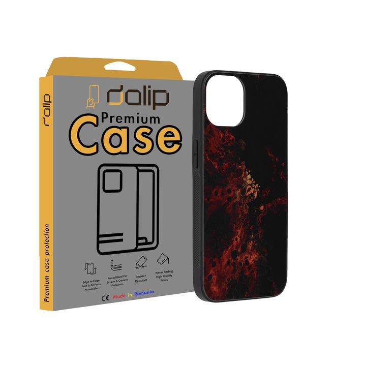 Кейс за OnePlus Nord 3, Dalip Vulcano Design, Силиконов, Червен