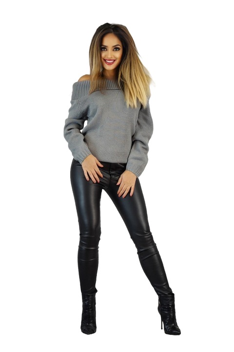 Bluza dama gri WildFashion din poliester, Gri