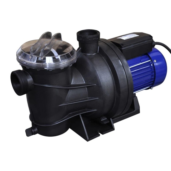 Помпа за басейн, Zakito Europe, термопластична, 800W, 16000 L/h, 55 x 25 x 23,5 cm, черно/синьо