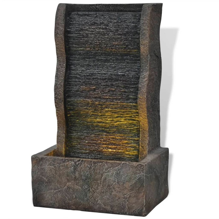 Стаен фонтан, Zakito Europe, с LED светлина, визуален ефект, UV устойчивост, 28.5x20.5x49.5cm