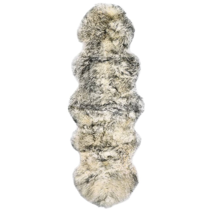 vidaXL sötétszürke melanzsszínű báránybőr szőnyeg 60 x 180 cm 1.8 kg