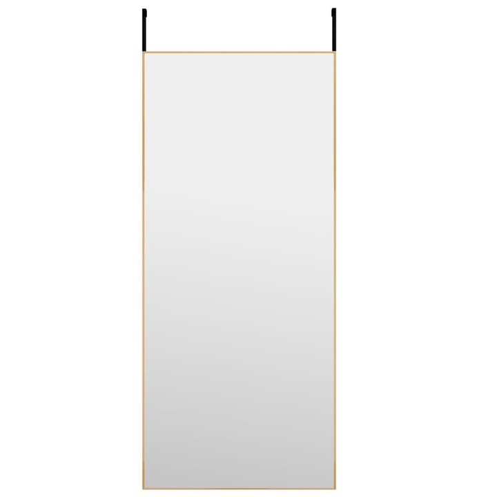 Огледало за врата с 2 куки, Zakito Europe, Алуминий, 40x100см, Златист