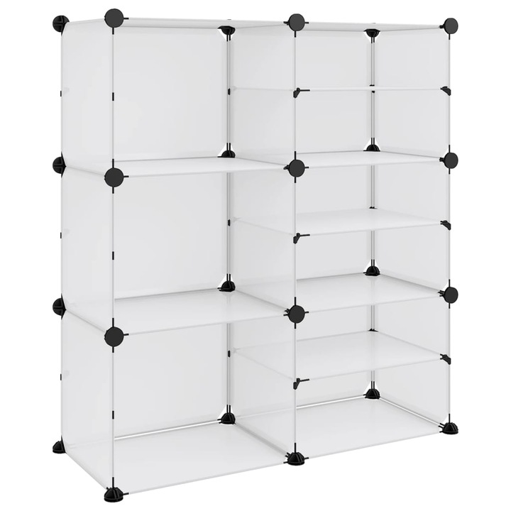 Шкаф за обувки Zakito Europe, PP пластмаса, прозрачен, 84x31,5x93 см