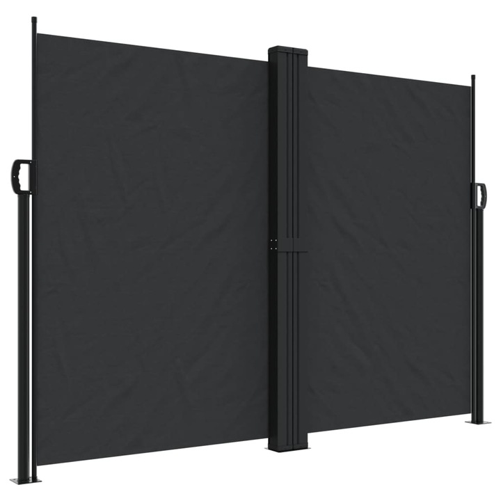 Copertina laterala retractabila vidaXL, negru, 180x1200 cm, 17.1 kg