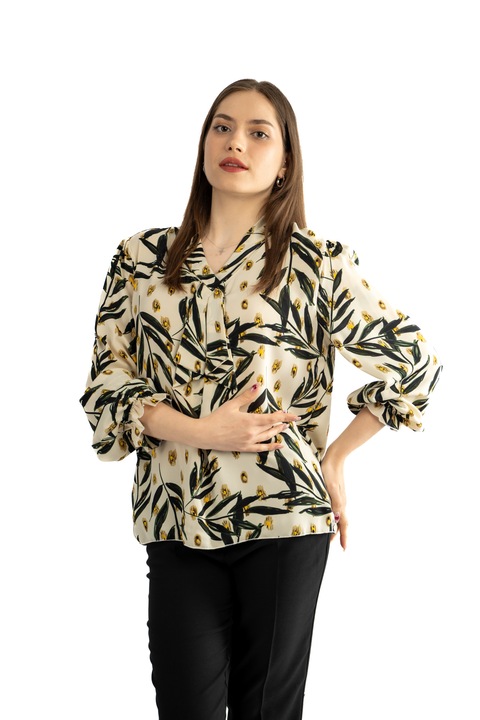 Bluza dama 817-1, Negru/Crem