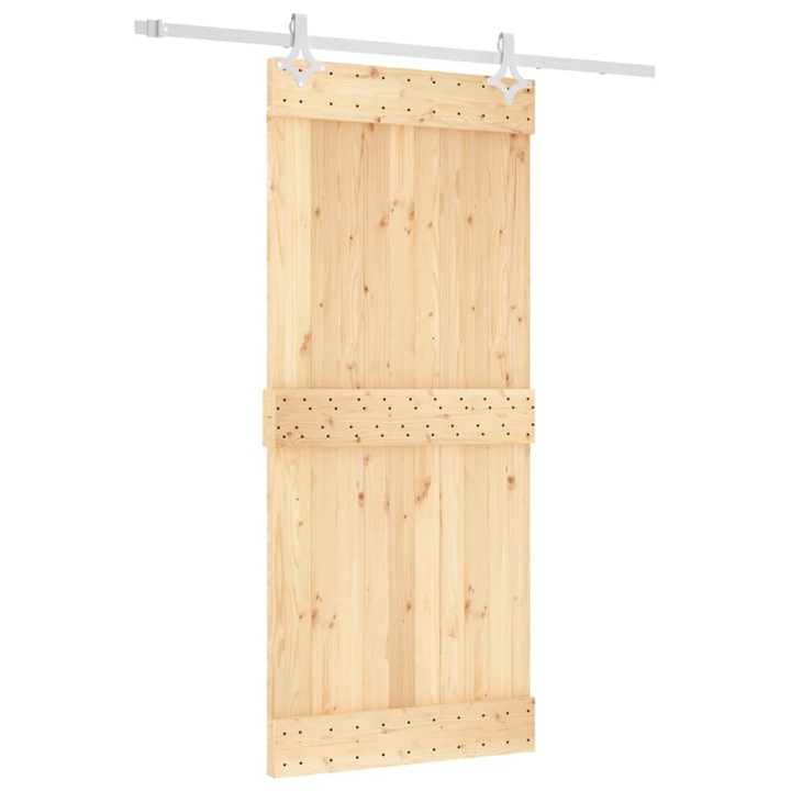 Интериорни плъзгащи се врати Zakito Europe, борова дървесина, 90x210см, бяла
