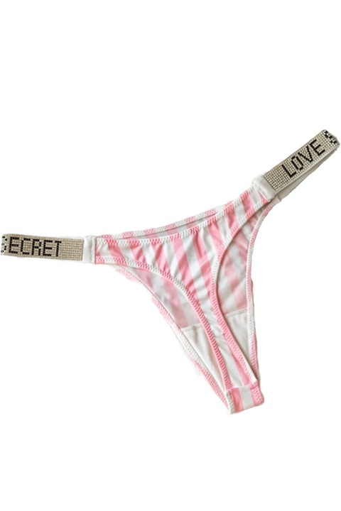 Chiloti dama, WildFashion, Poliamida, 1481, Alb/Roz