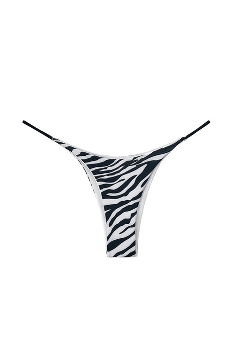 Chiloti dama, WildFashion, Poliester, 1492, Alb/Negru