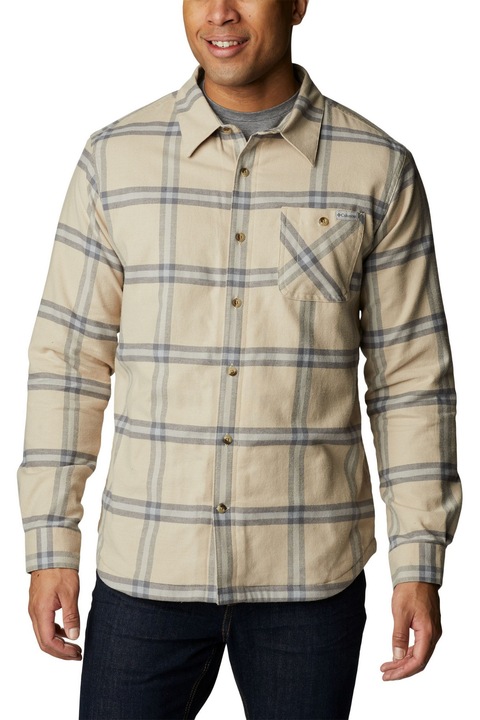 Camasa cu maneci lungi Columbia Cornell Woods Fleece Lined Flannel, Bej