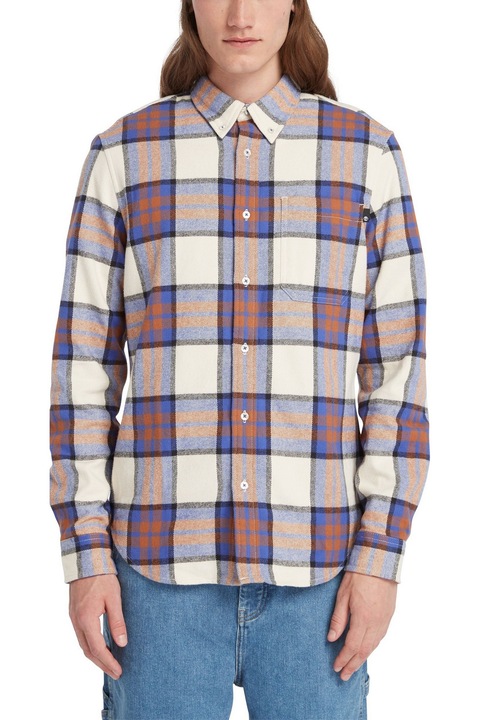 Camasa cu maneci lungi Timberland Ls Heavy Flannel Plaid Shirt Regular, Albastru
