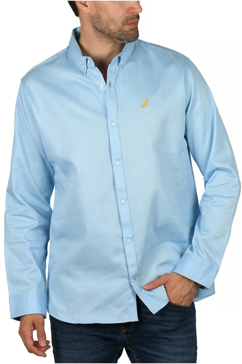 Camasa cu maneci lungi Nautica Tidwell LS Shirt, Albastru deschis