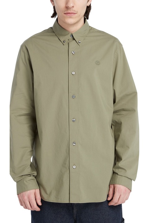 Camasa cu maneci lungi Timberland Stretch Poplin Shirt, Verde, S