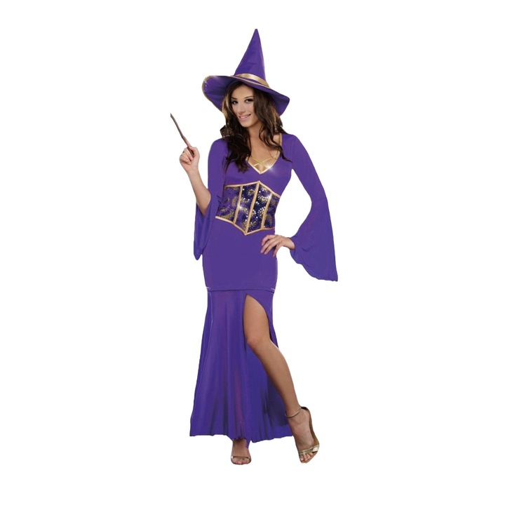Costum carnaval dama WildFashion, 77823, Poliester, M, Violet