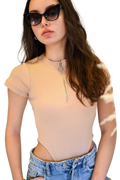 Дамско боди, WildFashion, Памук, Бежово, Бежов, M