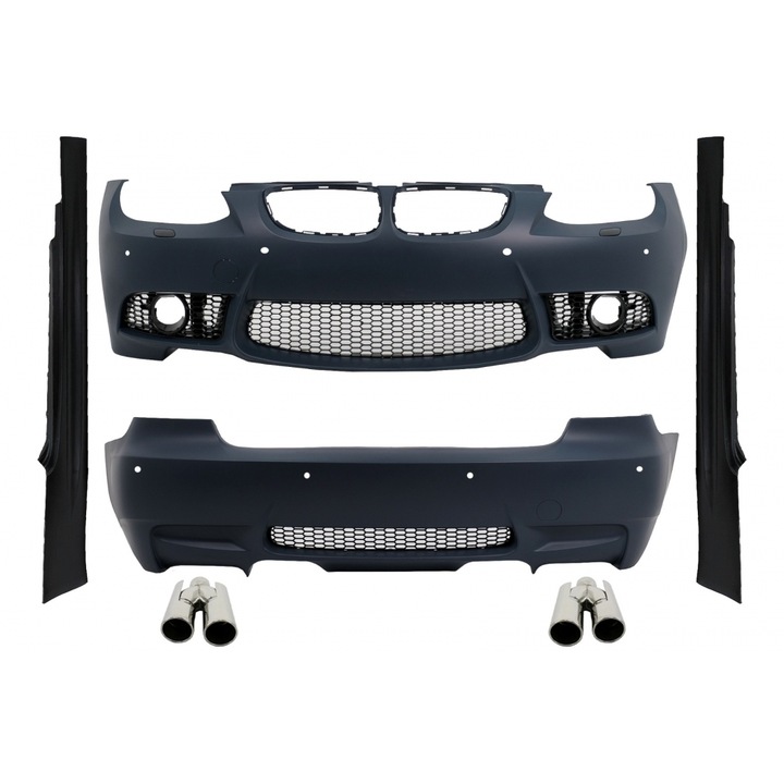 Pachet Exterior cu Ornamente Evacuare compatibil cu BMW Seria 3 E92 E93 Coupe Cabrio 2006-2009 M3 Design