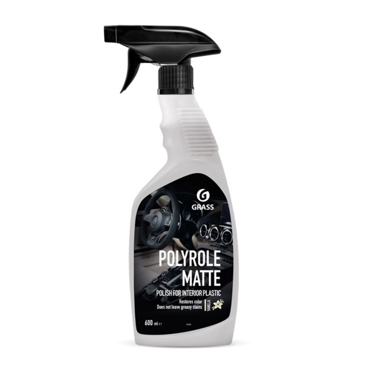 Solutie pentru curatarea plastic Polyrole Matte cu miros de vanile fara clatire Grass 600 ml