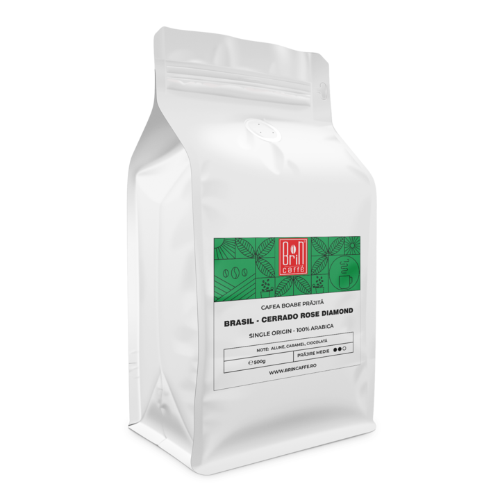 Brasil Cerrado Rose Diamond kávébab - 500g, Brin Caffé