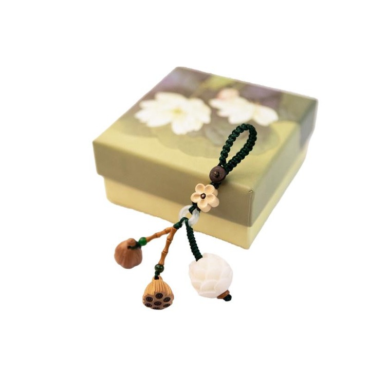 Telefon kulcstartó, Textil, 10 cm, Többszínű