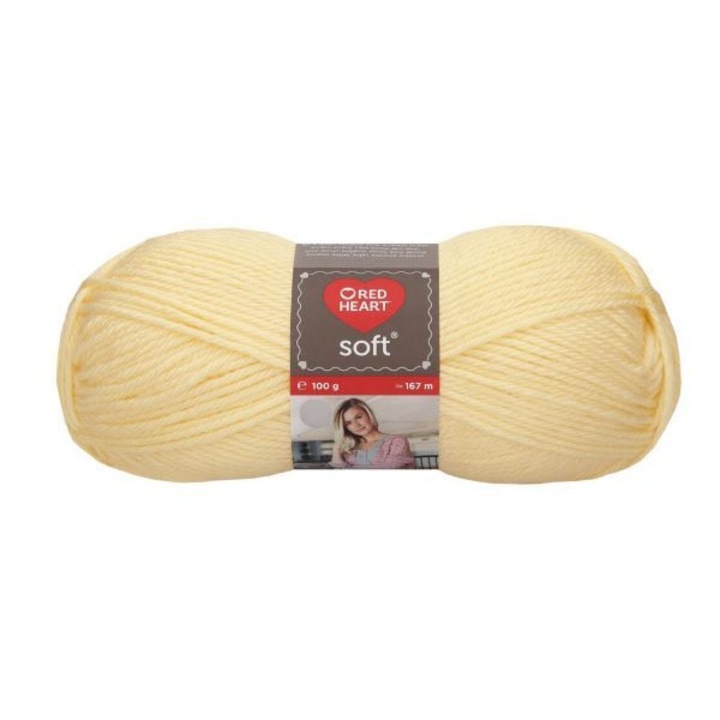 Textil cérna, Red Heart Soft, nr08324, pasztell sárga