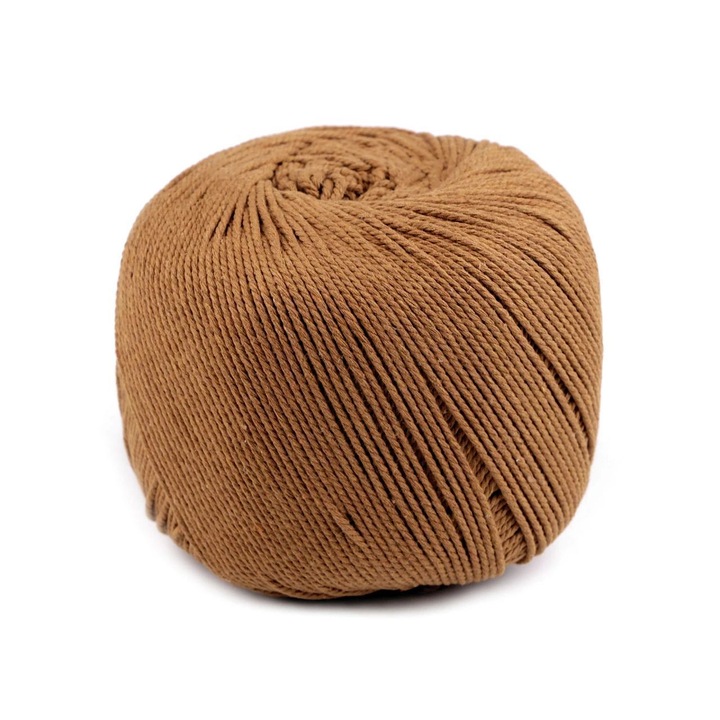 Pamut cérna, makramé, 600 g, 2 mm, világosbarna