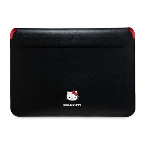 Husa laptop, Hello Kitty, PU, 38x30x3 cm, Negru