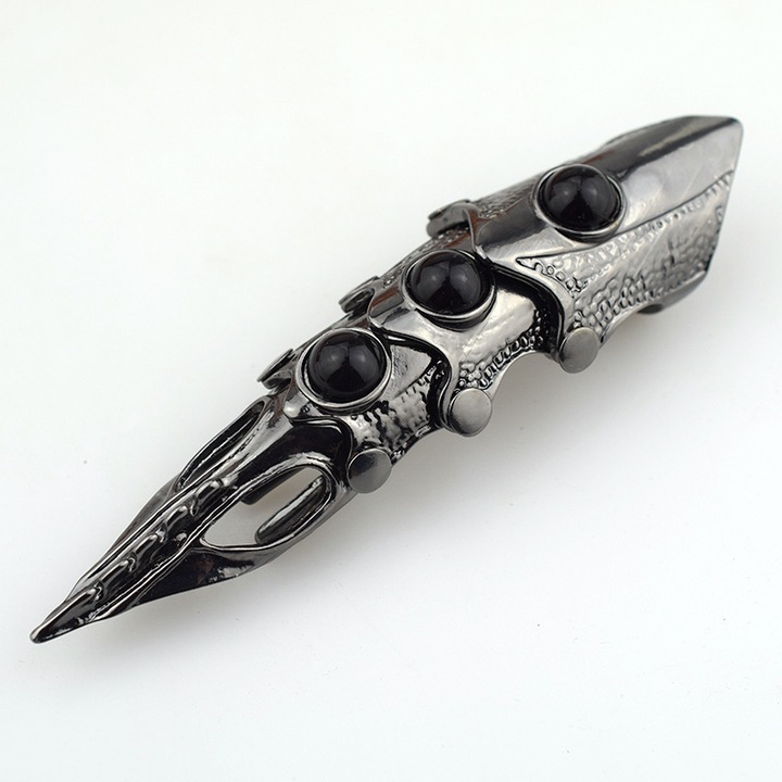Inel Vampire Claw, Aliaj zinc, Argintiu