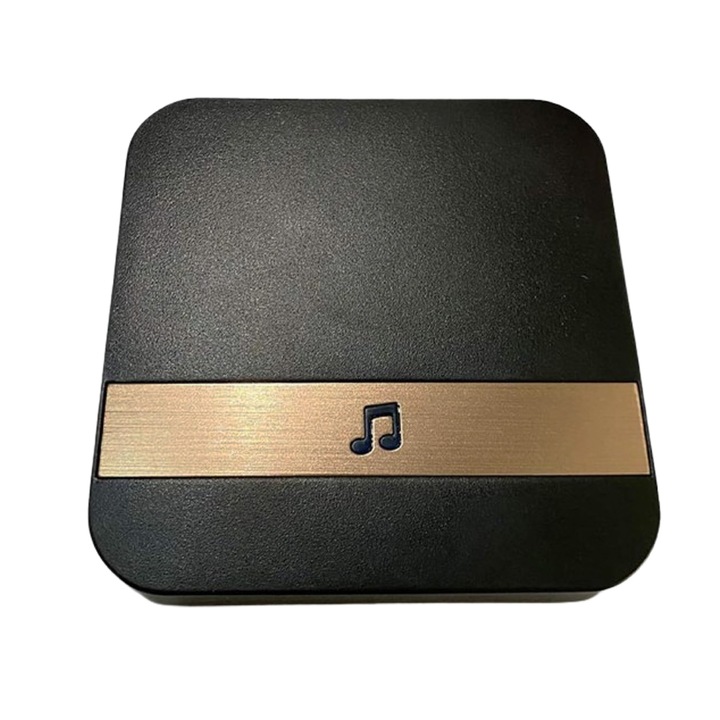 Sonerie fara fir, Plug and play, Fara baterii necesare, Potrivit pentru V5, V6, V7 si alte sonerie model RF de 433 MHz, Vaxiuja, ABS, Negru