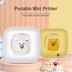 Мини термопринтер без мастило, JESWO, Wreless/Bluetooth, Android/iOS, 800 mAh, Бял