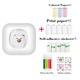 Мини термопринтер без мастило, JESWO, Wreless/Bluetooth, Android/iOS, 800 mAh, Бял