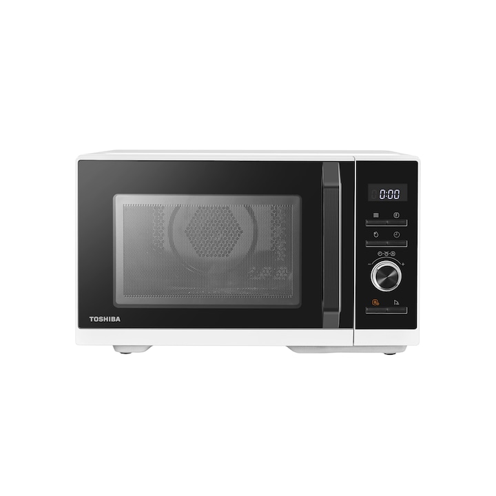 Cuptor cu microunde Toshiba MW3-AC26SF(MB) cu functie de prajire si gratar 3 in 1, 5 trepte de putere, dezghetare usoara, 26L, 900W