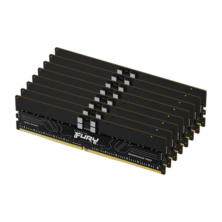 8 db RAM memória készlet, Kingston technológia, 8 x 16 GB, DDR5, 6000 MT/s, fekete