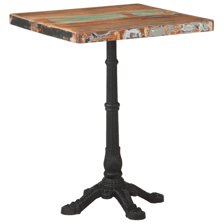 Бистро маса vidaXL, 60x60x76 см, Регенерирано дърво масив, 17.4 Kg