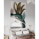 Tablou Canvas Premium, LuxCanva® A1500, Green Leaf, 80 X 120 CM, Panza Bumbac 100% 400g/m2, Sasiu Lemn, Decorativ, Dormitor, Frunza, Pasari, Val, Living, Culori Vibrante