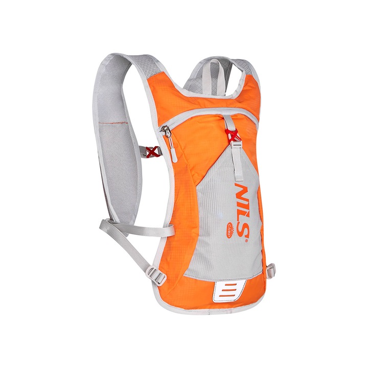 Túra hátizsák, NILS CAMP, Nylon, Vízálló, Szellőztető rendszer, Narancs, 10l