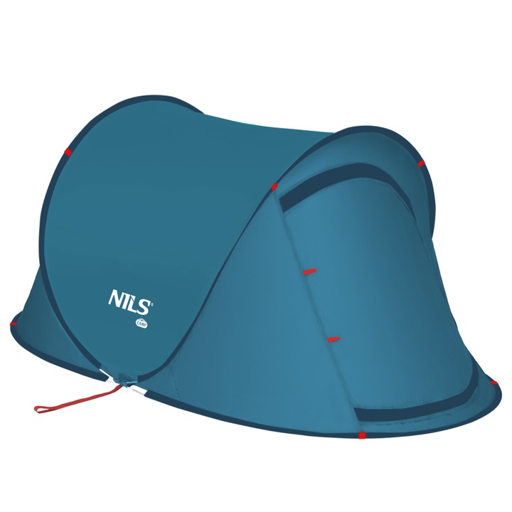 Cort camping, NILS CAMP, NC3743, auto-dezvoltabil, protectie UV, albastru, 220x120x95cm