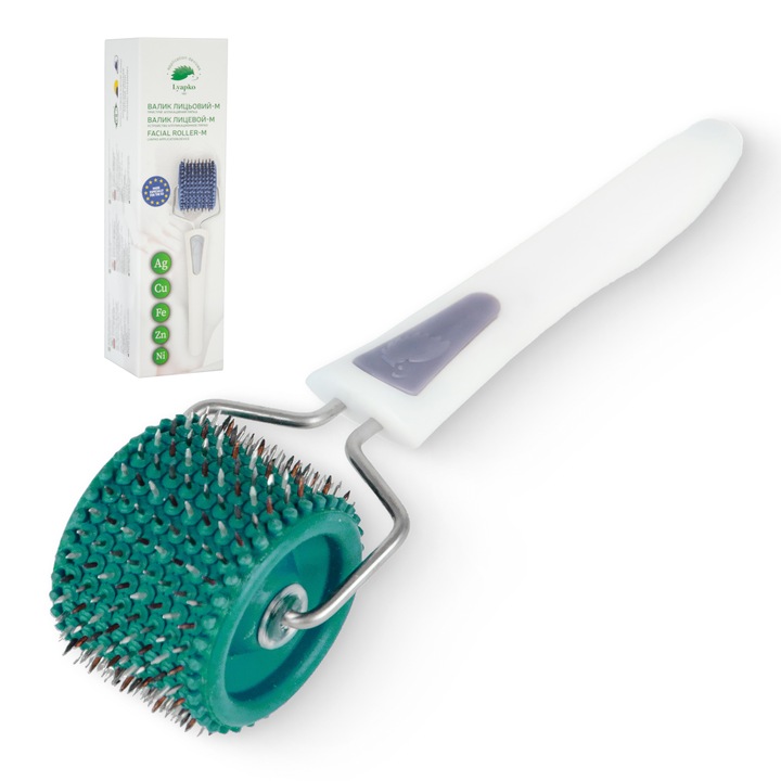 Aparat masaj facial, Lyapko, Verde/Alb