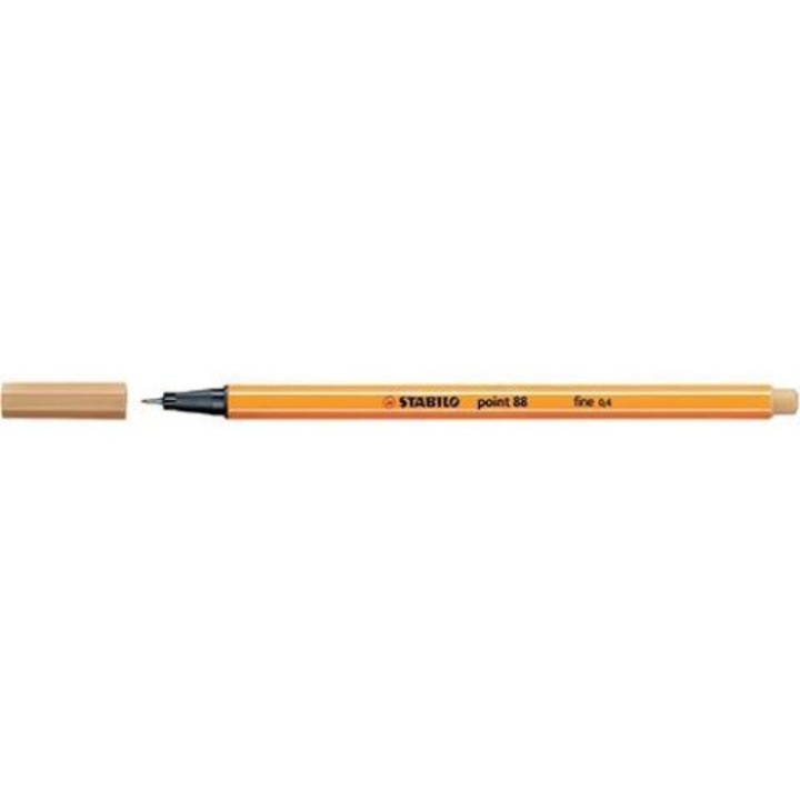 10 db Stabilo Point 88 marker készlet, kopásálló, vonal 0,4 mm, világos okker