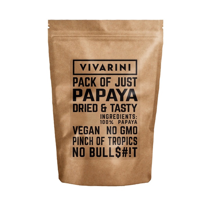 Papaya Confiate, Vivarini, Gustare Tropicala si Sanatoasa 100 g