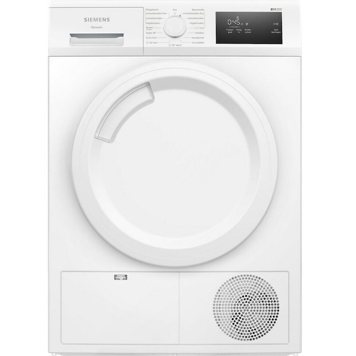 Uscator Rufe Siemens WT43H003, Clasa A+, SoftDry, 7 Kg, Alb