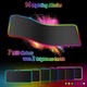 Подложка за мишка XXL Gaming с RGB осветление, Bedee, Разполага с 14 режима на осветление и 7 LED цвята и е водоустойчив и противоплъзгащ, 800*300*4 мм, Черен - Многоцветен