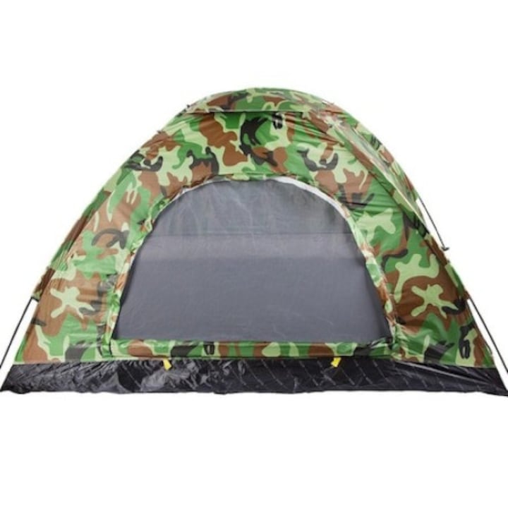 Туристическа палатка, къмпинг 2 човека, 190x140x110 см, водоустойчива - Multicolor, Dactylion®