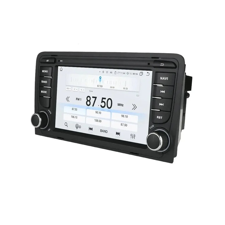 Mp5 плейър, за Audi A3, S3, 3GB, 32GB, 8 ядра, с микрофон, 2Din, Wifi, 4x60, черен