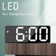 Ceas Electronic de Masa, cu Lumina Led Alb, Afisaj temperatura, Luminozitate reglabila, Control vocal, 12/24H pentru dormitor, Negru