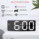 Ceas Electronic de Masa, cu Lumina Led Alb, Afisaj temperatura, Luminozitate reglabila, Control vocal, 12/24H pentru dormitor, Negru