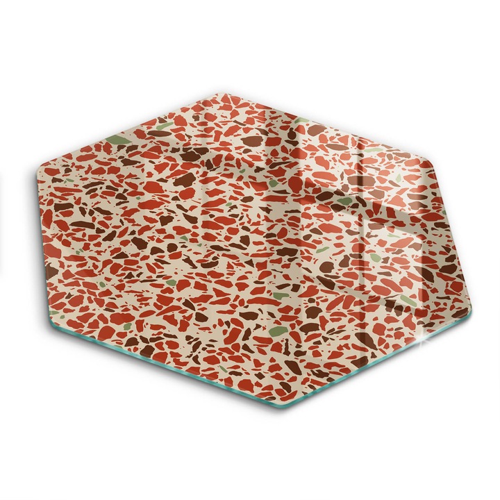 Tocator de bucatarie, Wallfluent, din sticla, h40 cm, Piatra de piatra mica, Portocaliu, 010010520090000077426